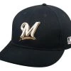 Team MLB Apparel Milwaukee Brewers MLB Navy Home White 'M' ADULT Poly CottonTwill Cap