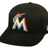 Team MLB Miami Marlins MLB Black Home/Road ADULT Poly CottonTwill Cap