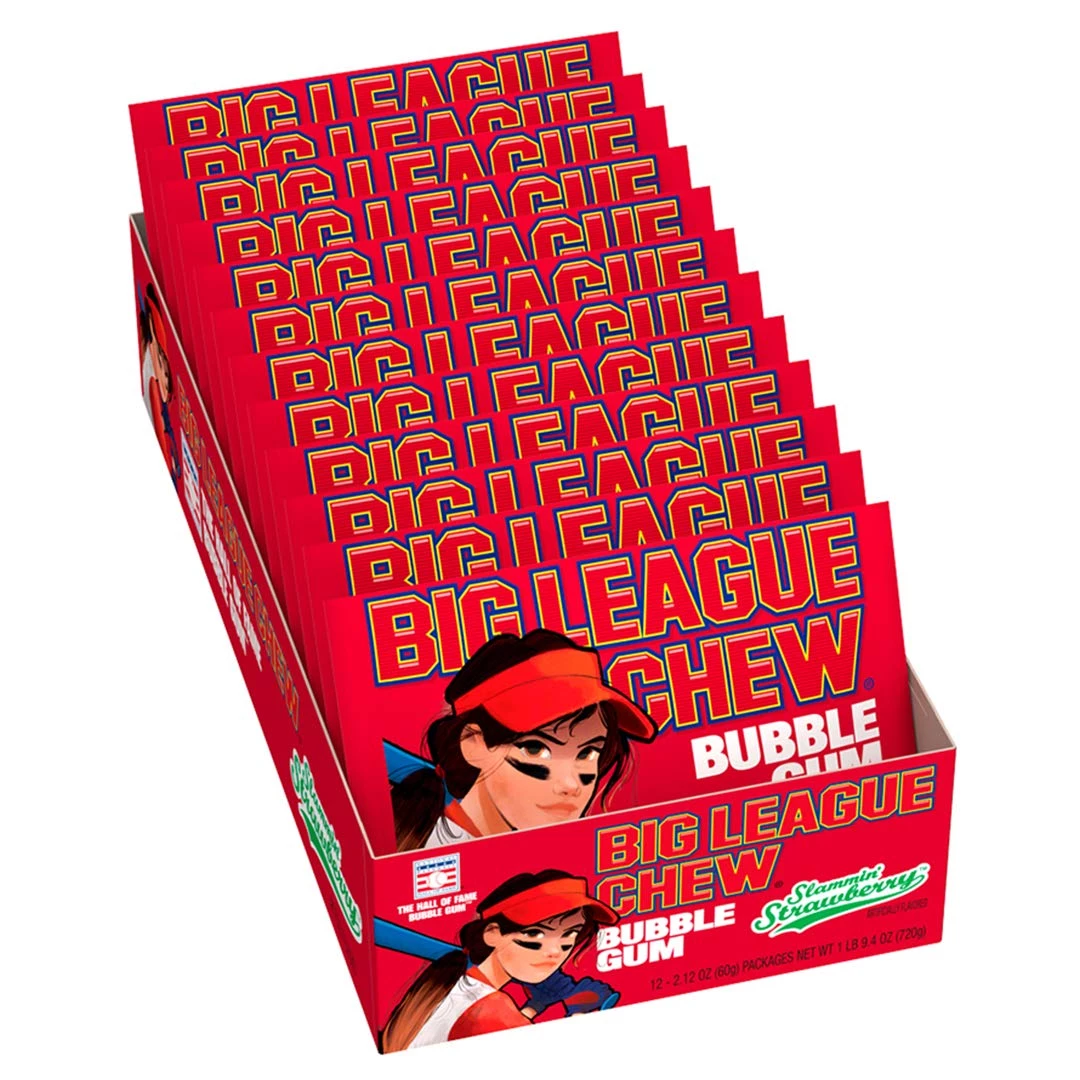 Big League Chew Strawberry Bubblegum - 12 Pack 3 Big League Chew Strawberry Bubblegum - 12 Pack