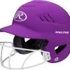 Gear Rawlings Cool Flo Matte Highlighter Batting Helmet With Face Guard