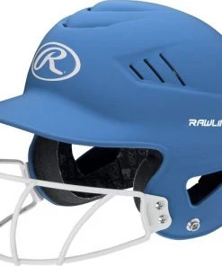 Gear Rawlings Cool Flo Matte Highlighter Batting Helmet With Face Guard