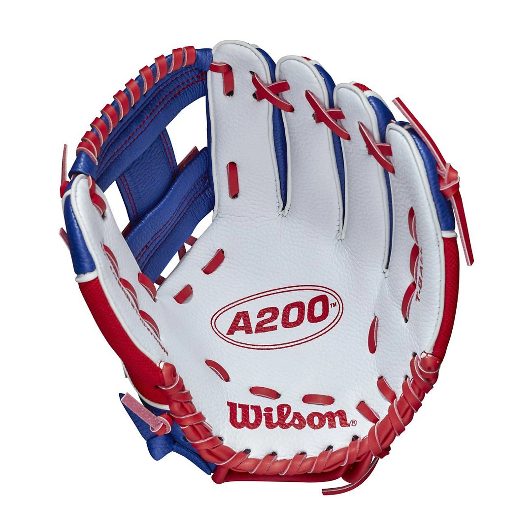 Wilson A200 White/Royal/Red 10in Youth Glove 4 Wilson A200 White/Royal/Red 10in Youth Glove