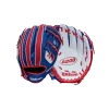 Wilson A200 White/Royal/Red 10in Youth Glove 1 Wilson A200 White/Royal/Red 10in Youth Glove