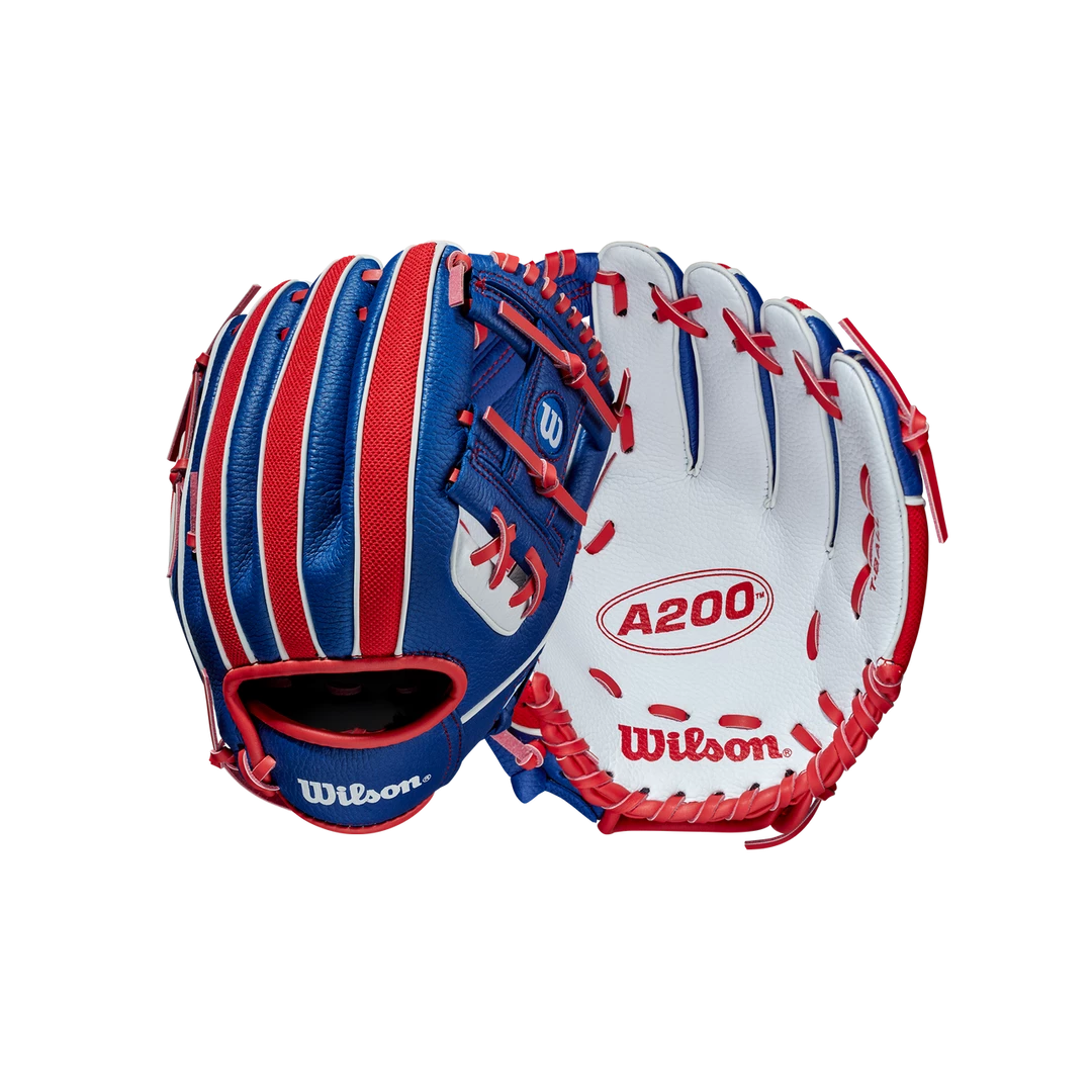 Wilson A200 White/Royal/Red 10in Youth Glove 3 Wilson A200 White/Royal/Red 10in Youth Glove