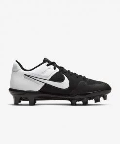 Nike Alpha Huarache Varsity Moulded Cleats - Black/White Footwear