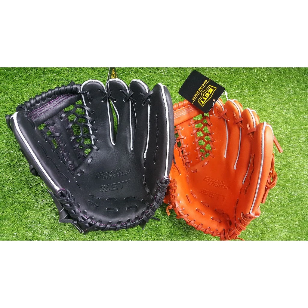 Zett Gran Status Black 12.5in Outfield Glove 4 Zett Gran Status Black 12.5in Outfield Glove