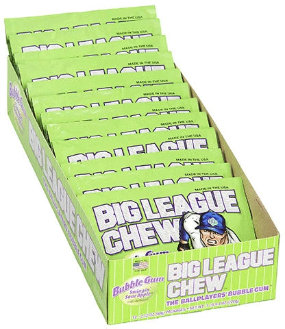 Big League Chew Sour Apple Bubblegum - 12 Pack 3 Big League Chew Sour Apple Bubblegum - 12 Pack