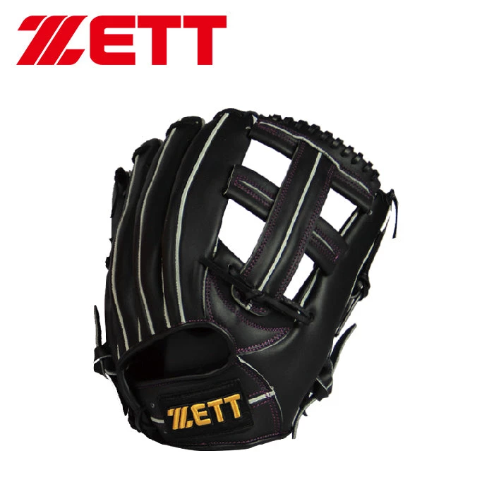 Zett Gran Status Black 12in Infield Glove Gloves 6 Zett Gran Status Black 12in Infield Glove Gloves