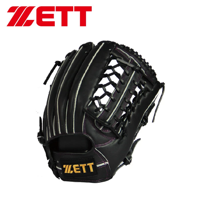 Zett Gran Status Black 12.5in Outfield Glove 3 Zett Gran Status Black 12.5in Outfield Glove