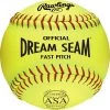 Rawlings Official ASA Dream Seam 11in Softball || SINGLE 2 Rawlings Official ASA Dream Seam 11in Softball || SINGLE