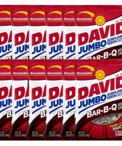 Accessories David Flavoured Sunflower Seeds Bar-B-Q - Box Of 12 - Please Note: This Product Has A Best Before Date Of Dec 2020.