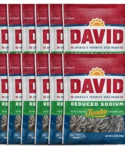 David Sunflower Seeds Original - Reduced Sodium - Box Of 12 - Please Note: This Product Has A Best Before Date Of Oct 2020