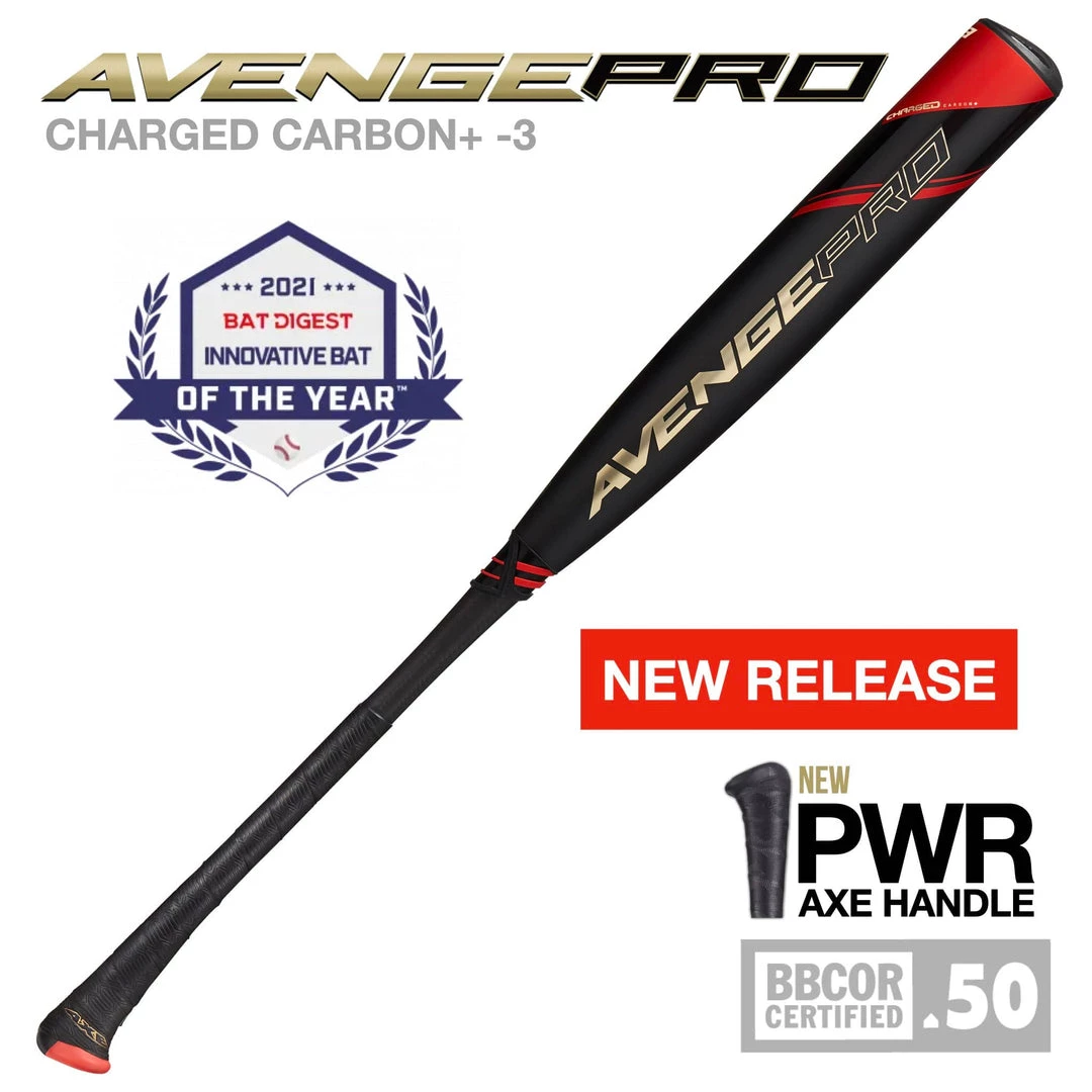 Axe Avenge Pro Composite 2-Piece BBCOR Baseball Bat Bats 3 Axe Avenge Pro Composite 2-Piece BBCOR Baseball Bat Bats