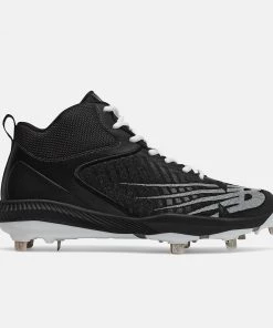 Footwear New Balance FuelCell Mid 4040v6 2E Fit - Black/White Metal Cleats