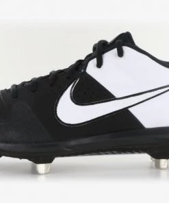 Nike Alpha Huarache Varsity Metal Cleats - Black/White