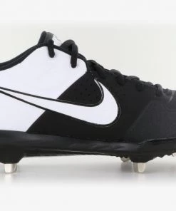 Nike Alpha Huarache Varsity Metal Cleats - Black/White