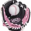 Rawlings 9in Pink/Black Youth Glove Gloves 1 Rawlings 9in Pink/Black Youth Glove Gloves