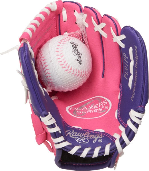 Rawlings 9in Pink/Purple Youth Glove 3 Rawlings 9in Pink/Purple Youth Glove