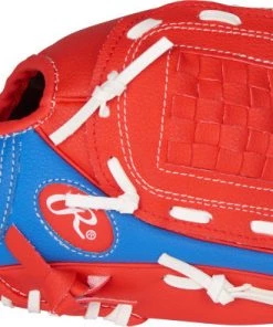 Gloves Rawlings 9in Red/Blue Youth Glove 8 Gloves Rawlings 9in Red/Blue Youth Glove