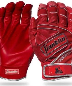 Franklin Powerstrap Chrome Adult Batting Gloves