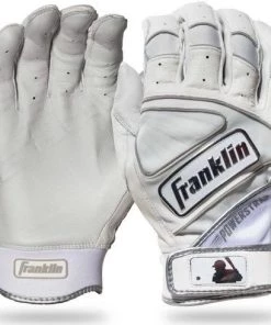 Franklin Powerstrap Chrome Adult Batting Gloves