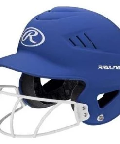 Gear Rawlings Cool Flo Matte Highlighter Batting Helmet With Face Guard