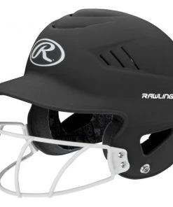 Gear Rawlings Cool Flo Matte Highlighter Batting Helmet With Face Guard
