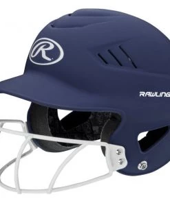 Gear Rawlings Cool Flo Matte Highlighter Batting Helmet With Face Guard