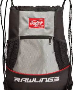 Gear Rawlings Player's Draw String Bag Black/Silver